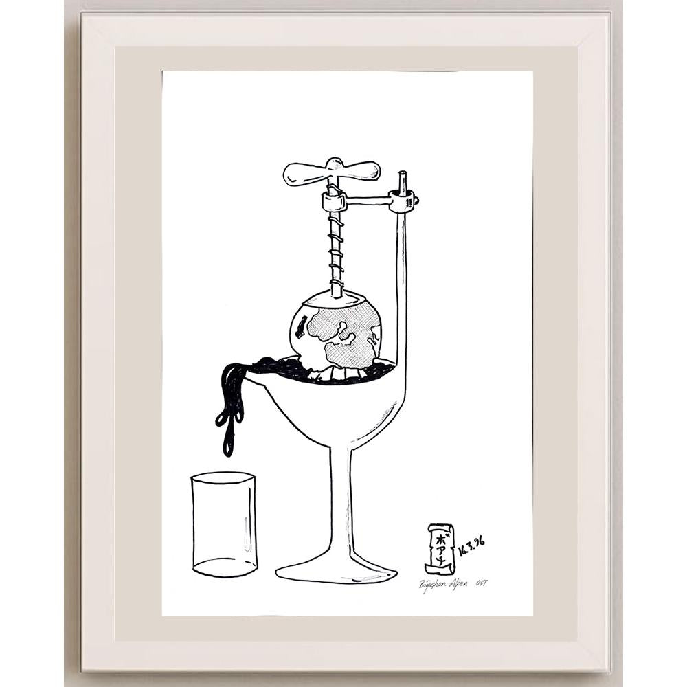 Boğaçhan Alpan 43x30cm Orijinal Karikatür BOD00931