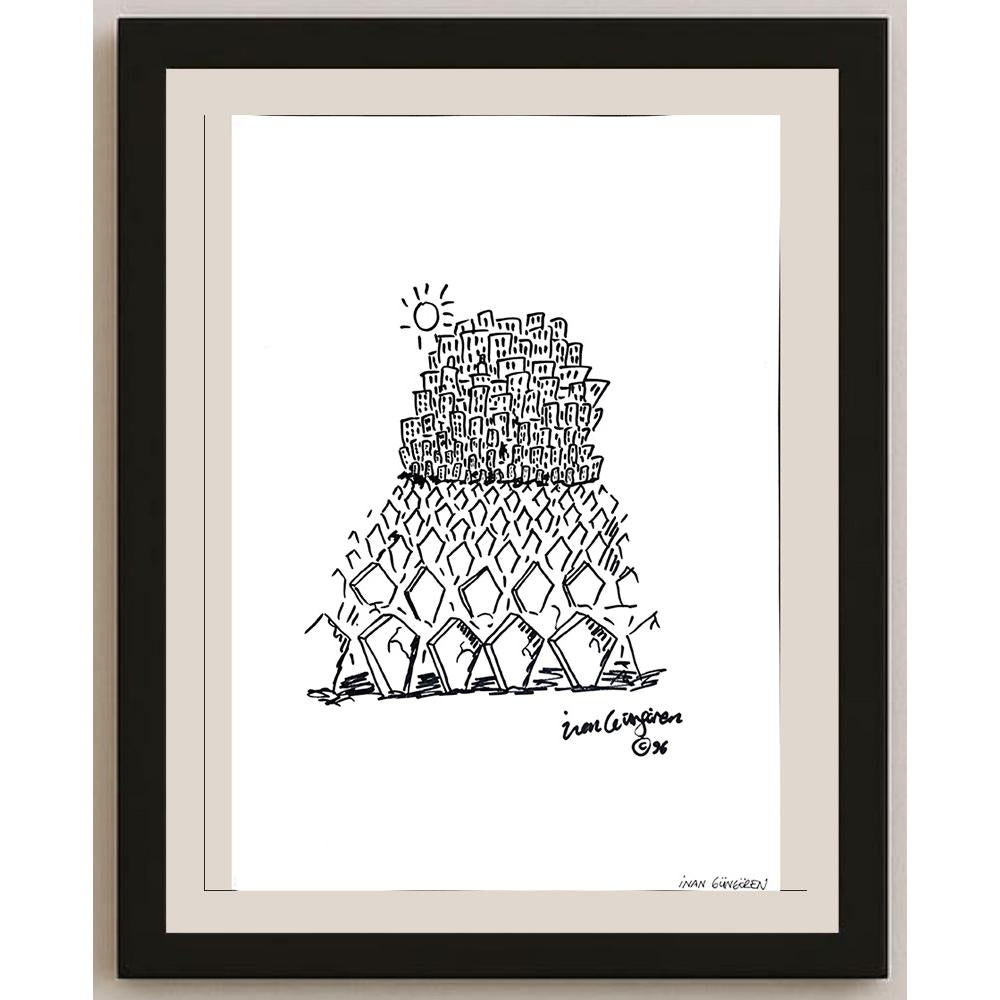 İnan Güngören 43x30cm Orijinal Karikatür BOD00932