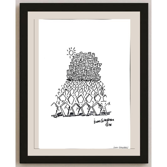 İnan Güngören 43x30cm Orijinal Karikatür BOD00932