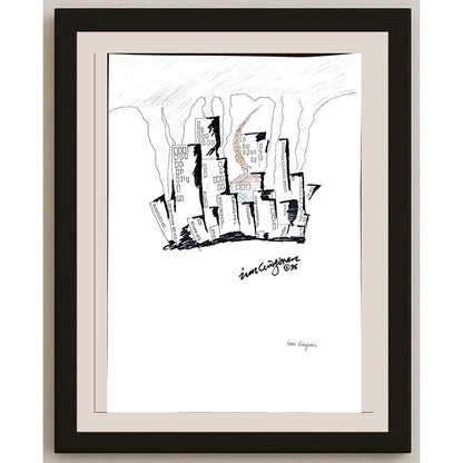 İnan Güngören 43x30cm Orijinal Karikatür BOD00933