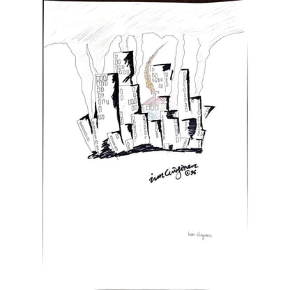 İnan Güngören 43x30cm Orijinal Karikatür BOD00933