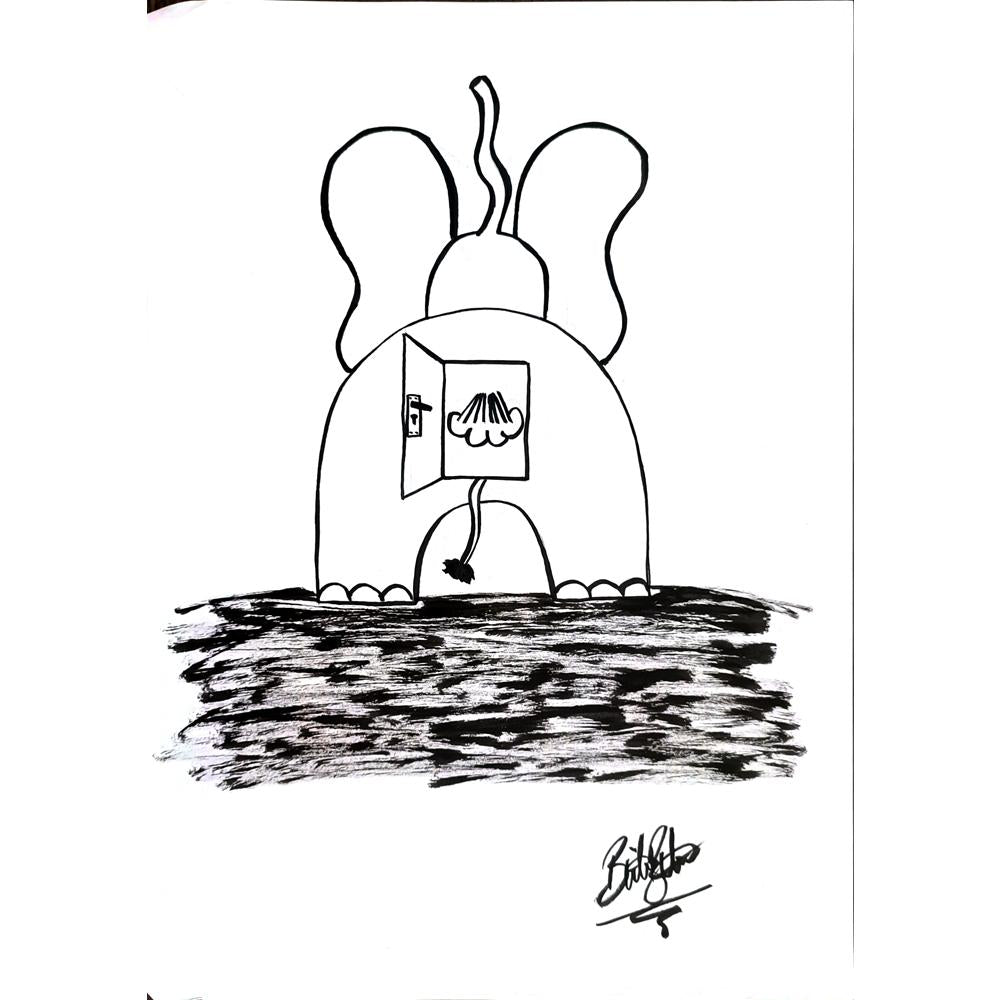 Bülent Bulut 29x21cm Orijinal Karikatür BOD00941