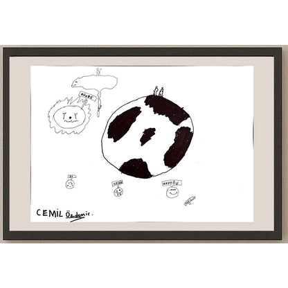 Cemil Özdemir 43x30cm Orijinal Karikatür BOD00942