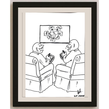 Elif Atamar 43x30cm Orijinal Karikatür BOD00943