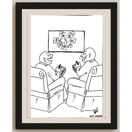 Elif Atamar 43x30cm Orijinal Karikatür BOD00943