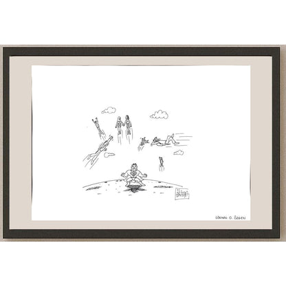 Gökhan Osman Özgen 43x30cm Orijinal Karikatür BOD00946