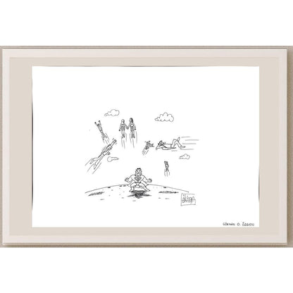 Gökhan Osman Özgen 43x30cm Orijinal Karikatür BOD00946