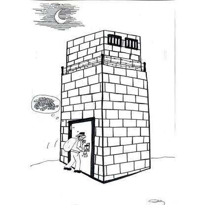 Ali Erdem 35x25cm Orijinal Karikatür BOD00947