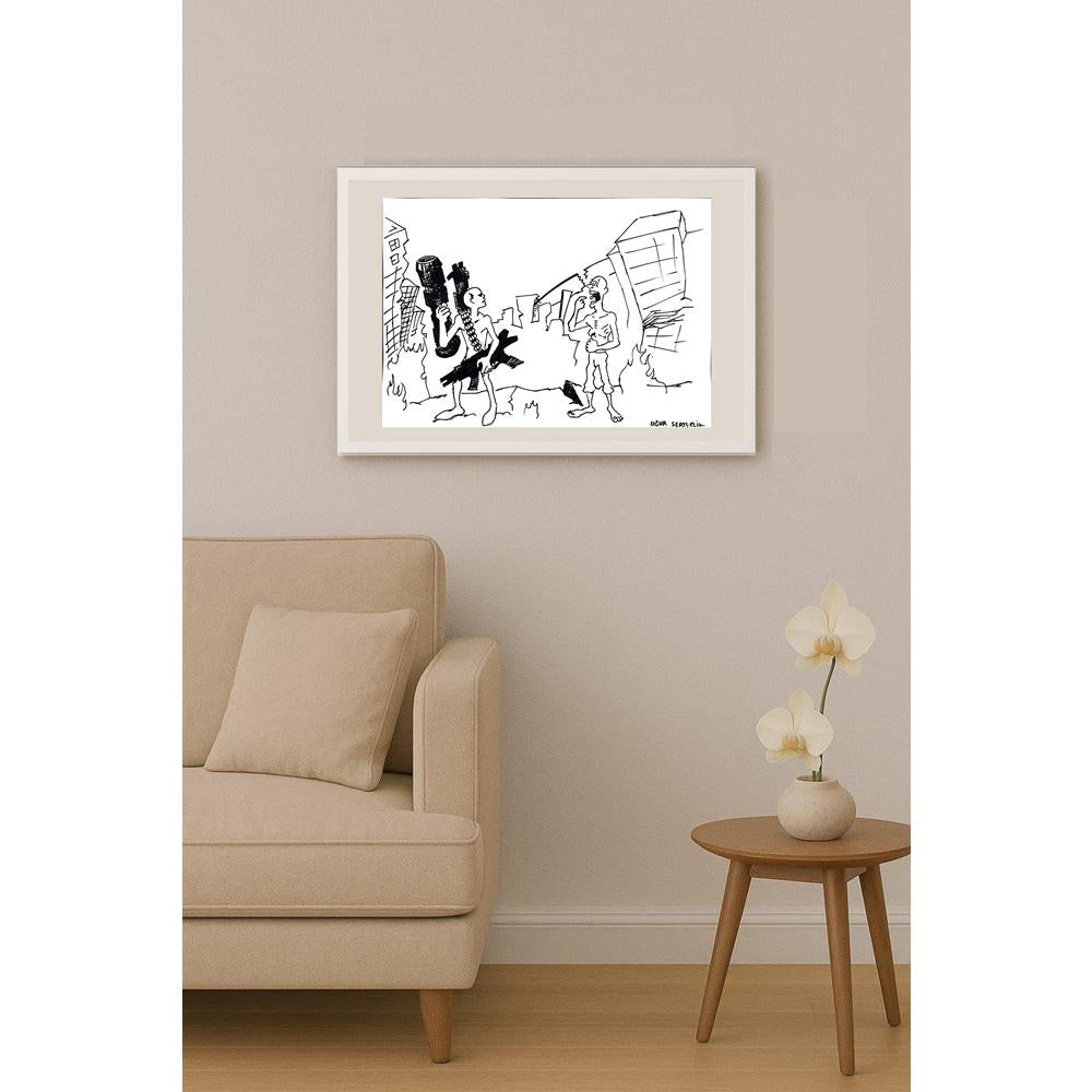 Uğur Sertçelik 43x30cm Orijinal Karikatür BOD00951