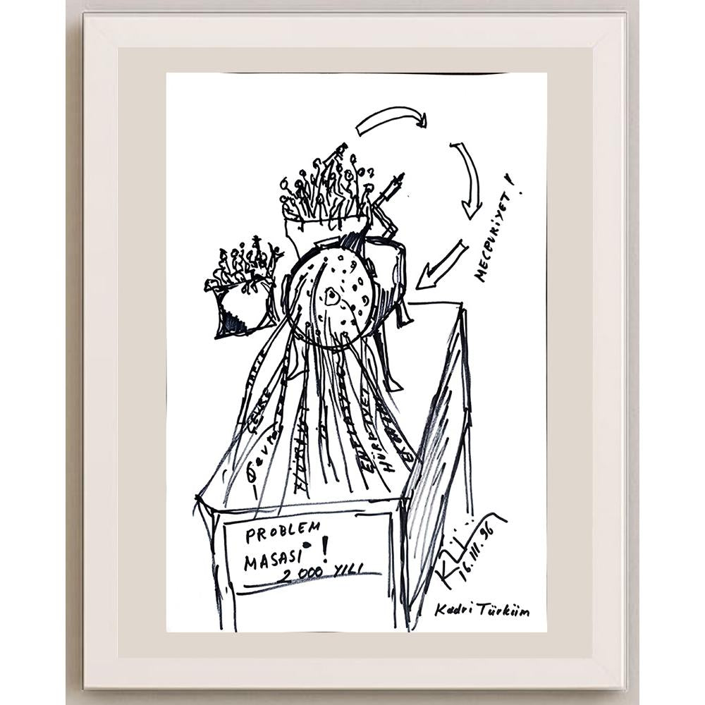 Kadri Türküm 43x30cm Orijinal Karikatür BOD00953
