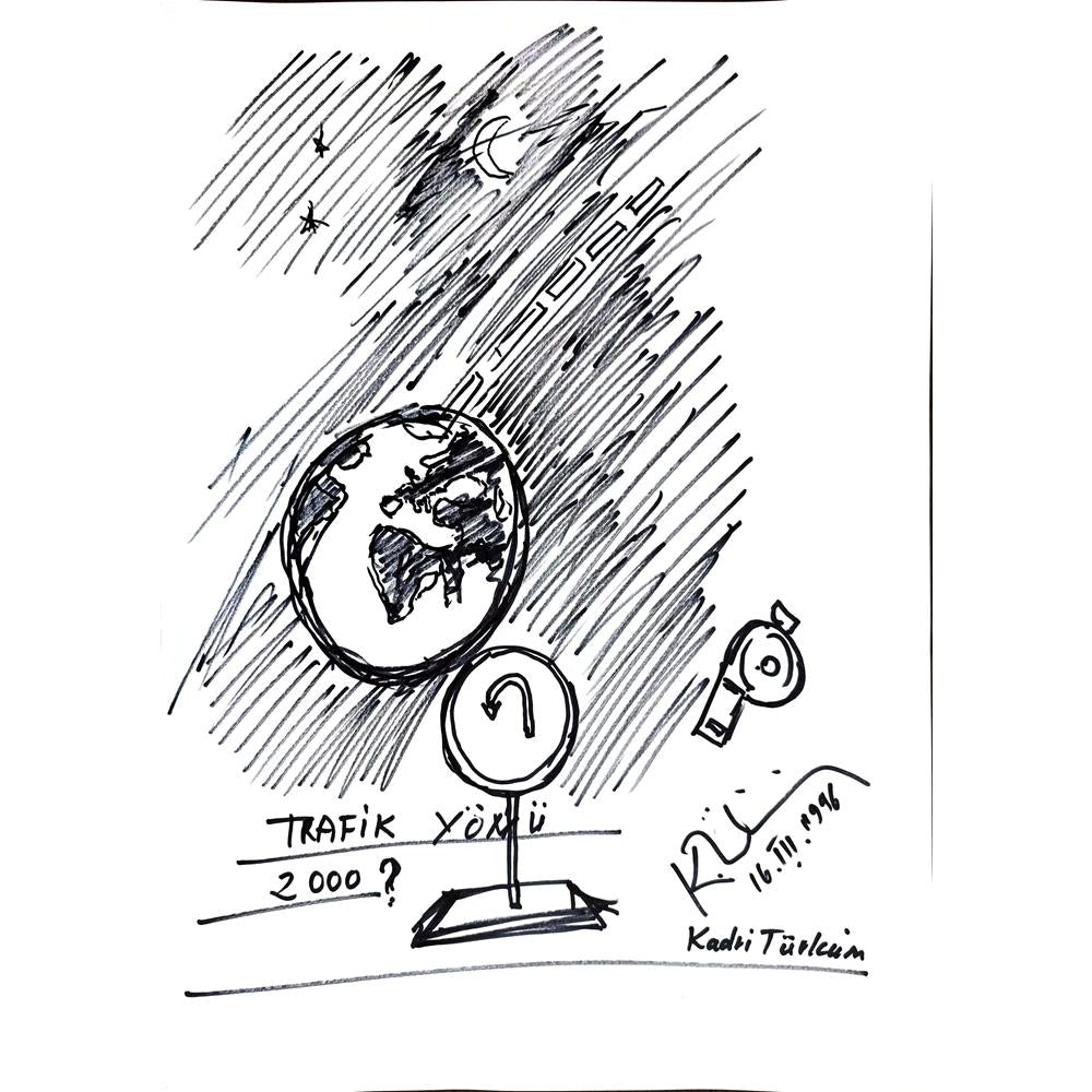 Kadri Türküm 43x30cm Orijinal Karikatür BOD00954