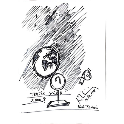 Kadri Türküm 43x30cm Orijinal Karikatür BOD00954
