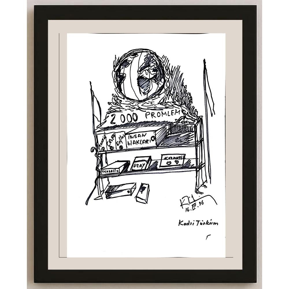 Kadri Türküm 43x30cm Orijinal Karikatür BOD00955