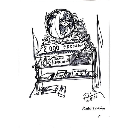 Kadri Türküm 43x30cm Orijinal Karikatür BOD00955