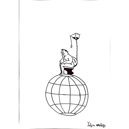 Yalçın Eroğlu 43x30cm Orijinal Karikatür BOD00959