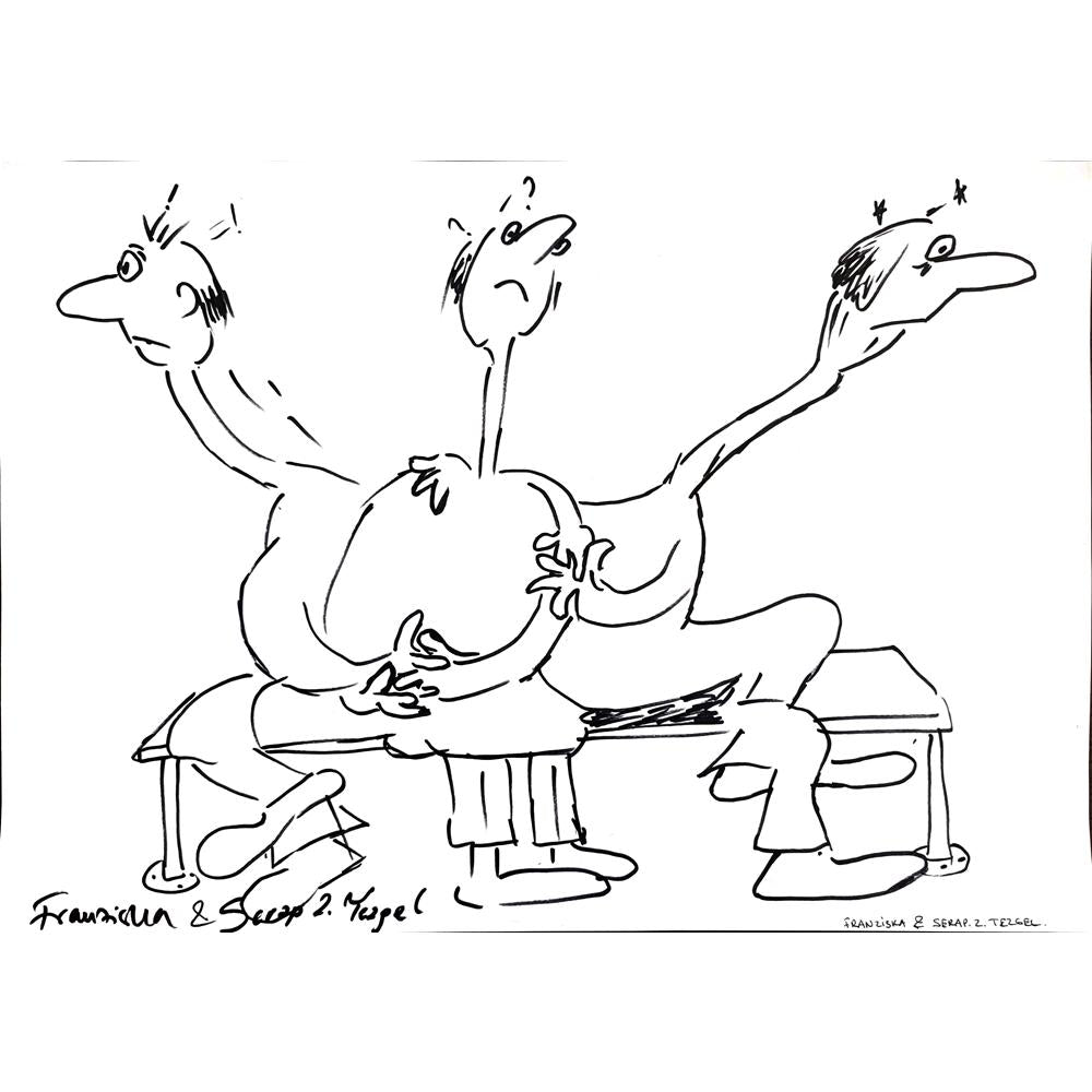 Serap Tezel 43x30cm Orijinal Karikatür BOD00962