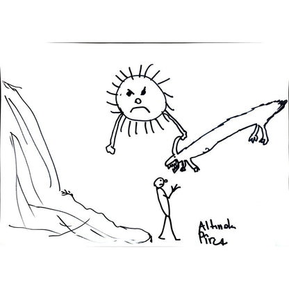 Yaran Altınok 43x30cm Orijinal Karikatür BOD00966
