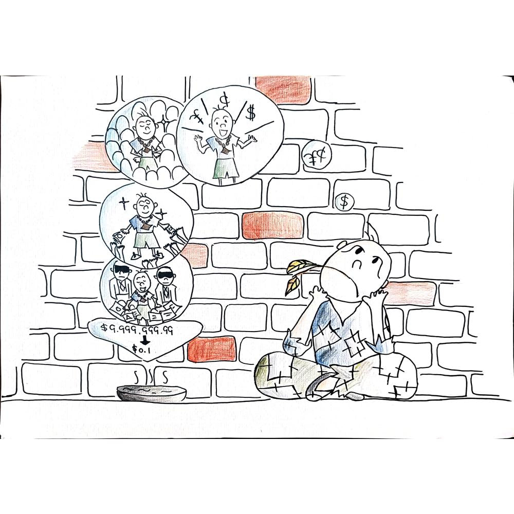 Lam Ho Yee 43x30cm Orijinal Karikatür BOD00973