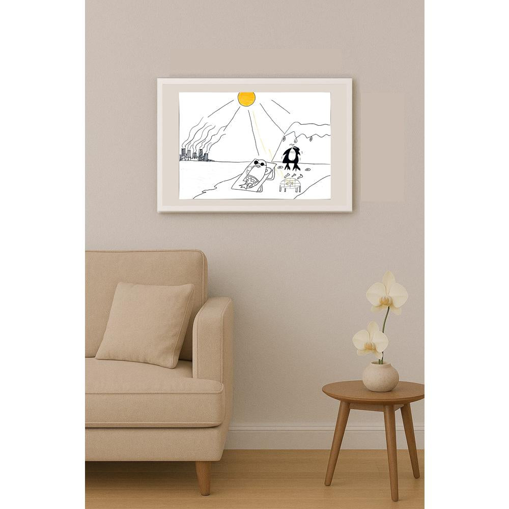 Lam Yuk Ki 35x25cm Orijinal Karikatür BOD00974