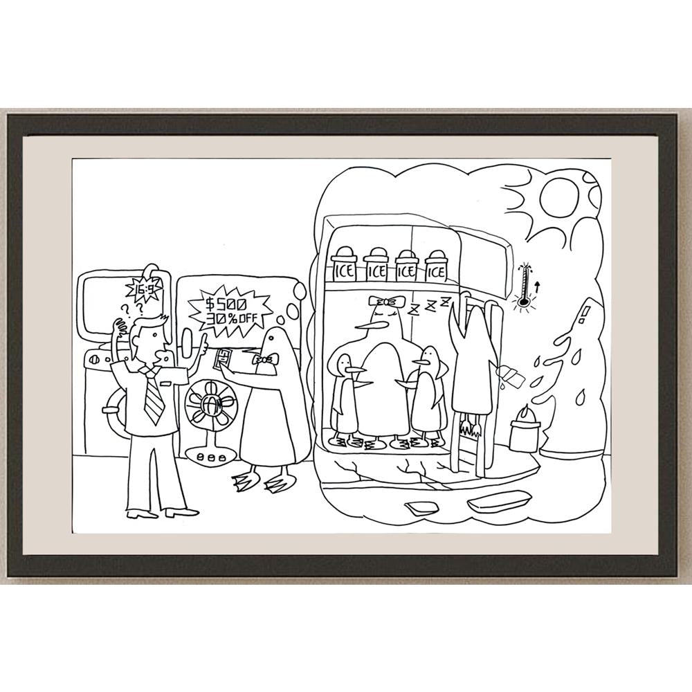 Wong Cheuk Hin 35x25cm Orijinal Karikatür BOD00978