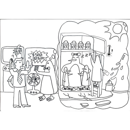 Wong Cheuk Hin 35x25cm Orijinal Karikatür BOD00978