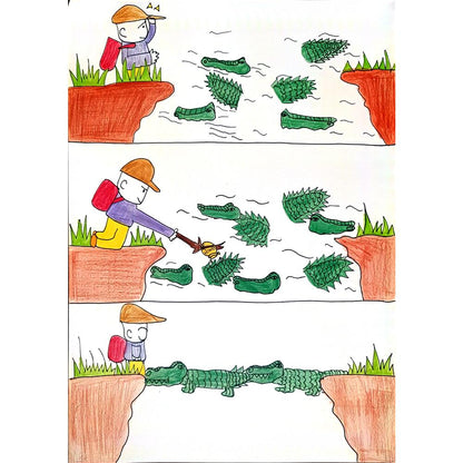Liu Wan Ting 35x25cm Orijinal Karikatür BOD00979