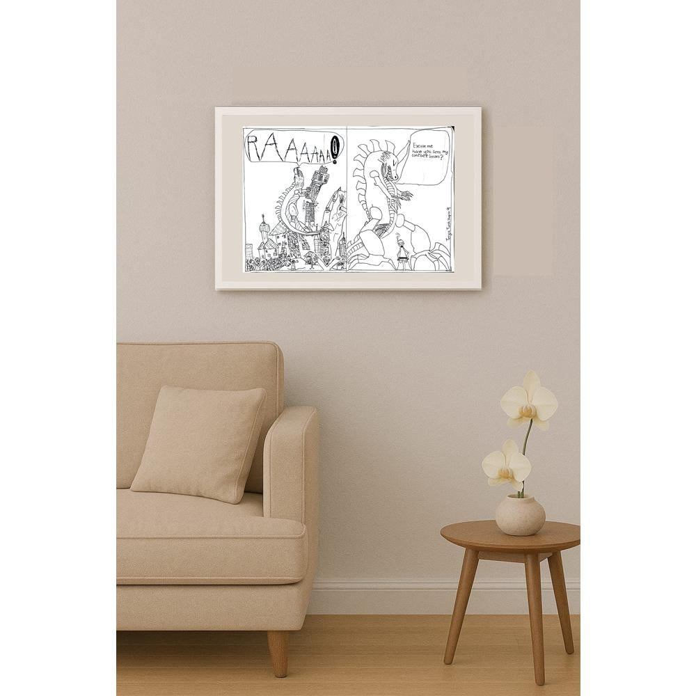 Tevya Turok Shapiro 43x30cm Orijinal Karikatür BOD00982