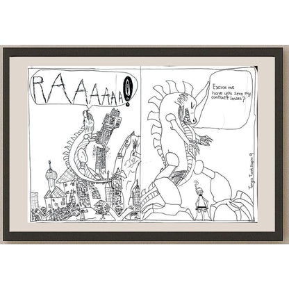 Tevya Turok Shapiro 43x30cm Orijinal Karikatür BOD00982