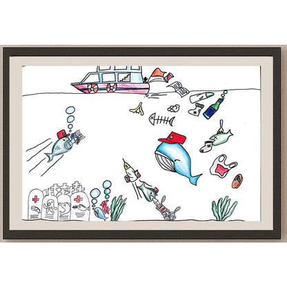 Sung Lok Hin 35x25cm Orijinal Karikatür BOD00983