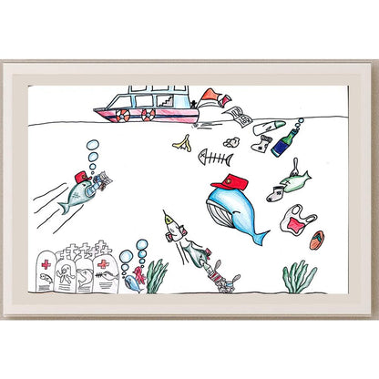 Sung Lok Hin 35x25cm Orijinal Karikatür BOD00983