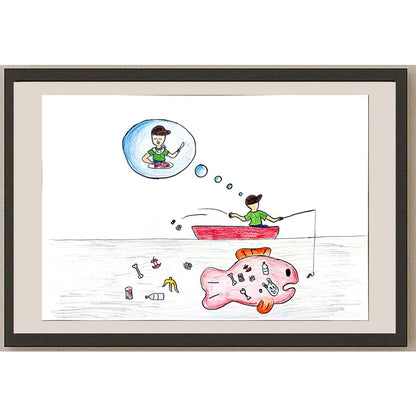 Lam Ka Po 35x25cm Orijinal Karikatür BOD00984