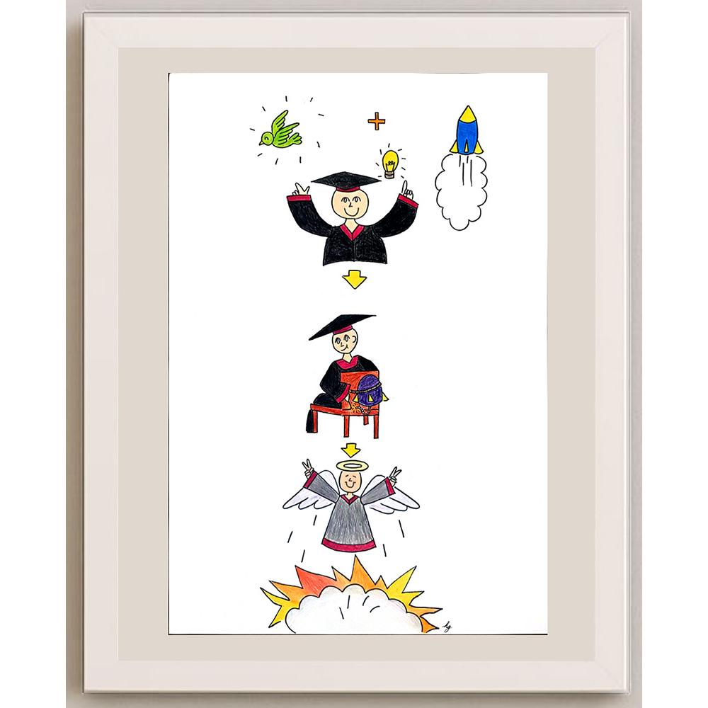 Janice Cheng 35x25cm Orijinal Karikatür BOD00988
