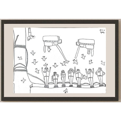 Man Lok Yee 43x30cm Orijinal Karikatür BOD00996