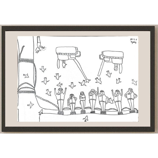 Man Lok Yee 43x30cm Orijinal Karikatür BOD00996