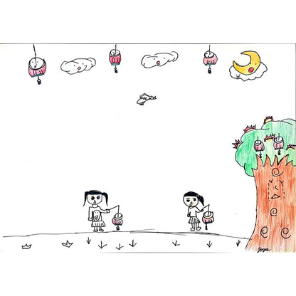 Chen Xiu Hui 35x25cm Orijinal Karikatür BOD00997