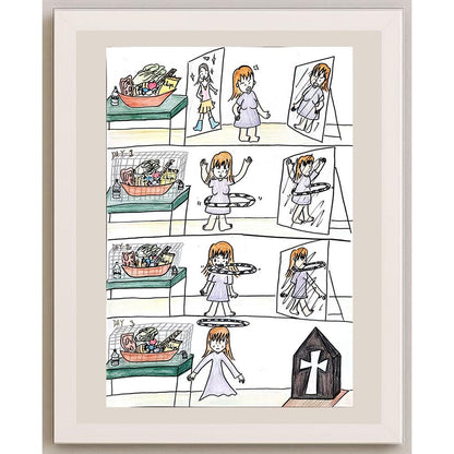 Cheung Wing Sze 35x25cm Orijinal Karikatür BOD01014