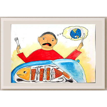 Cheung Conniz 35x25cm Orijinal Karikatür BOD01016