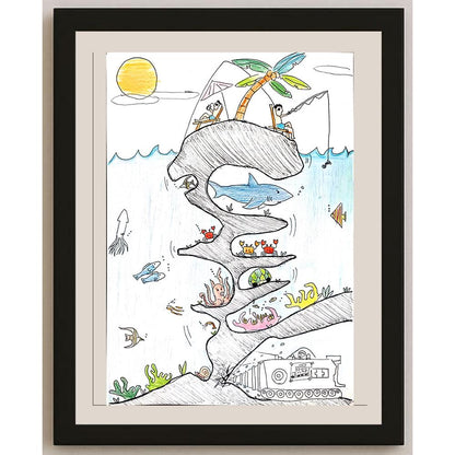 Ho Kiu Yoe 35x25cm Orijinal Karikatür BOD01019