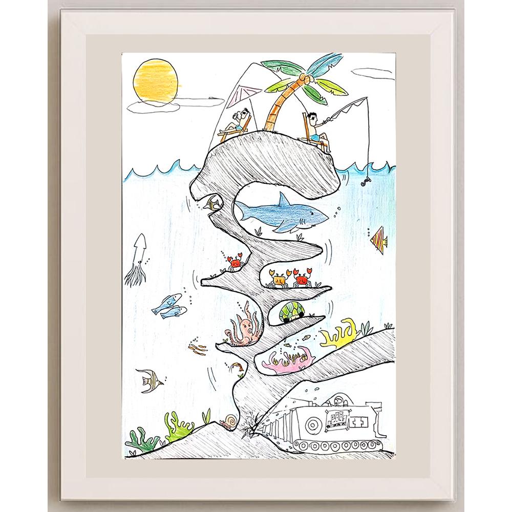 Ho Kiu Yoe 35x25cm Orijinal Karikatür BOD01019
