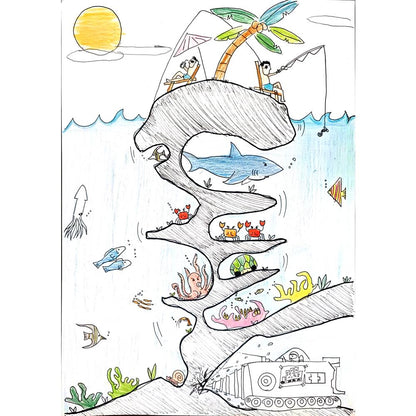 Ho Kiu Yoe 35x25cm Orijinal Karikatür BOD01019