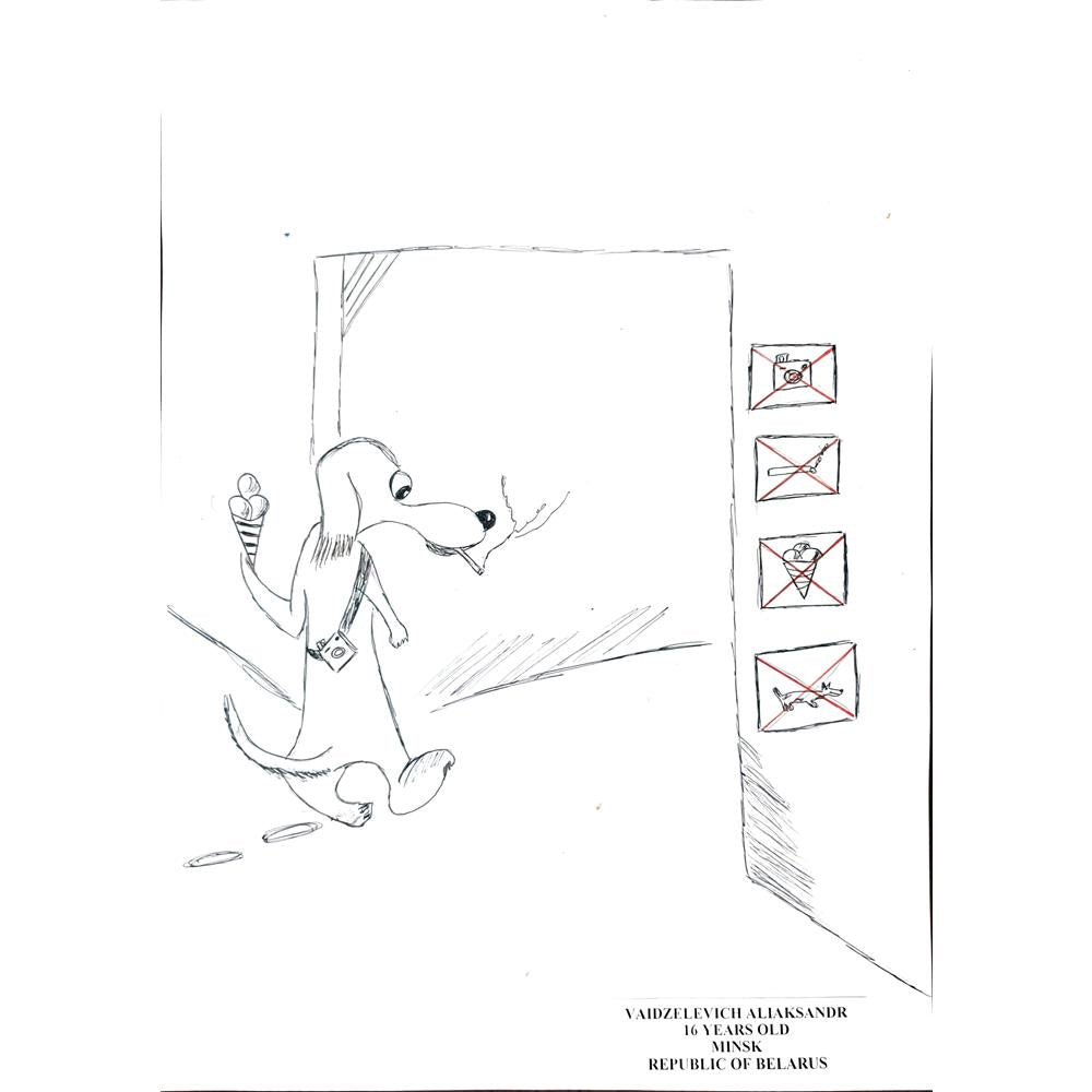 Vaidzelevich Aliaksandr 43x30cm Orijinal Karikatür BOD01028