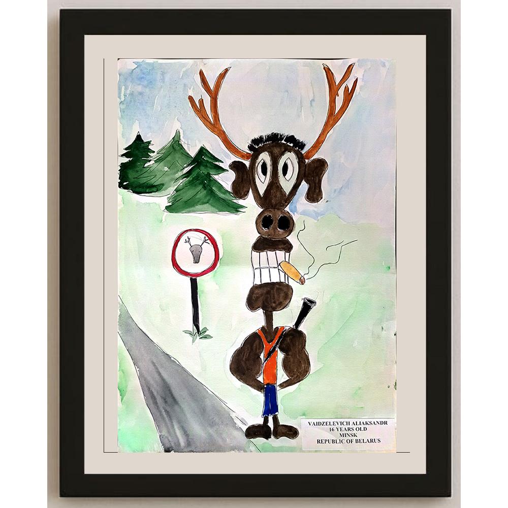 Vaidzelevich Aliaksandr 43x30cm Orijinal Karikatür BOD01029