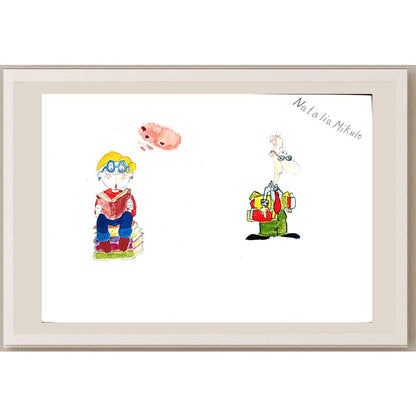Natalia Mikulo 29x21cm Orijinal Karikatür BOD01060