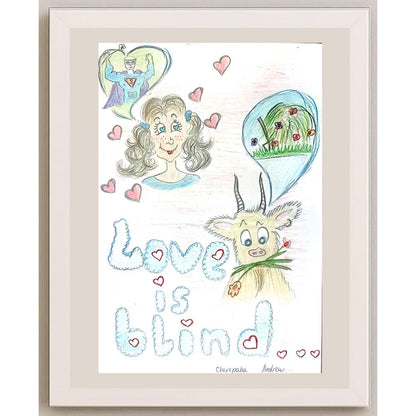 Cherepaha Andrew 29x21cm Orijinal Karikatür BOD01067