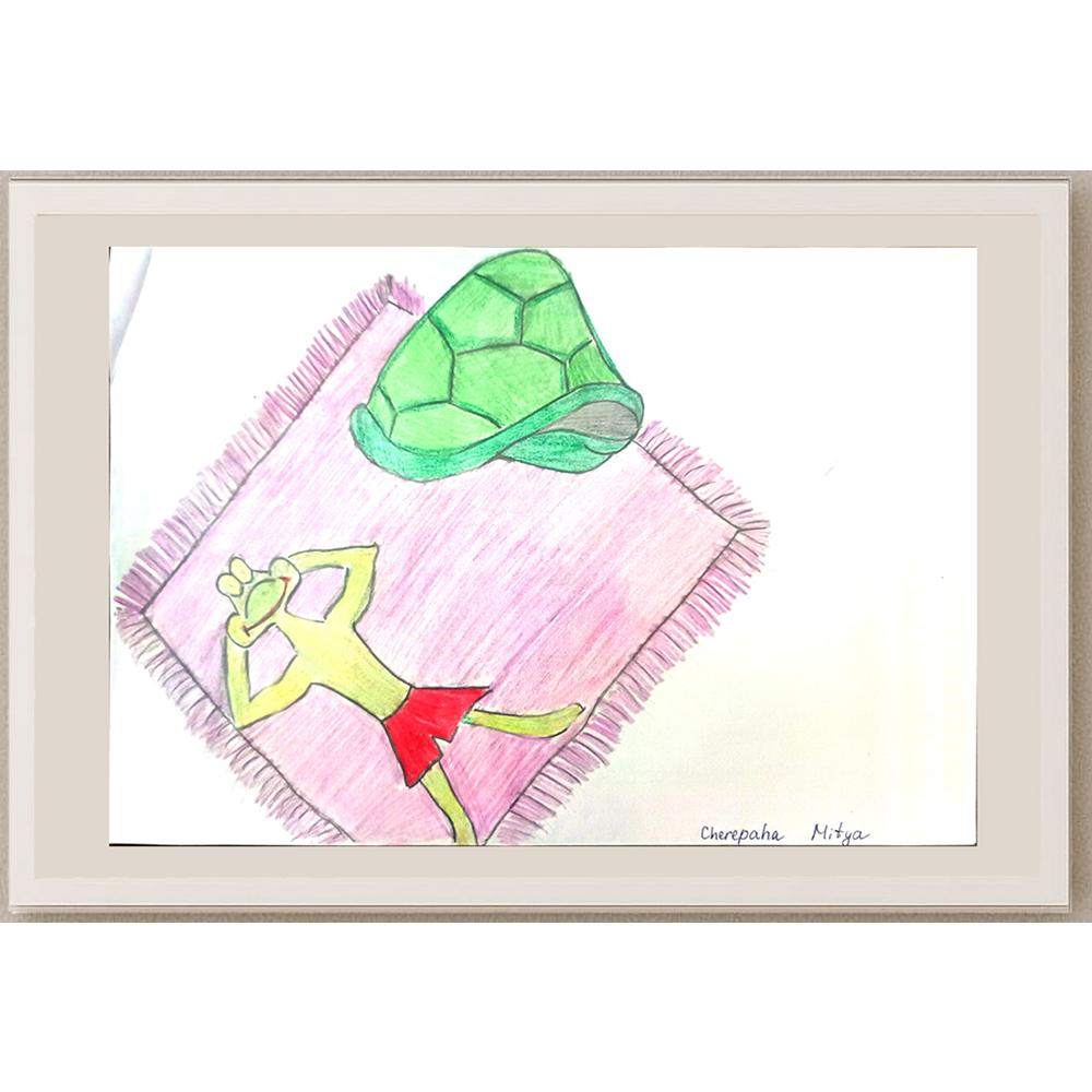 Cherepaha Andrew 29x21cm Orijinal Karikatür BOD01068