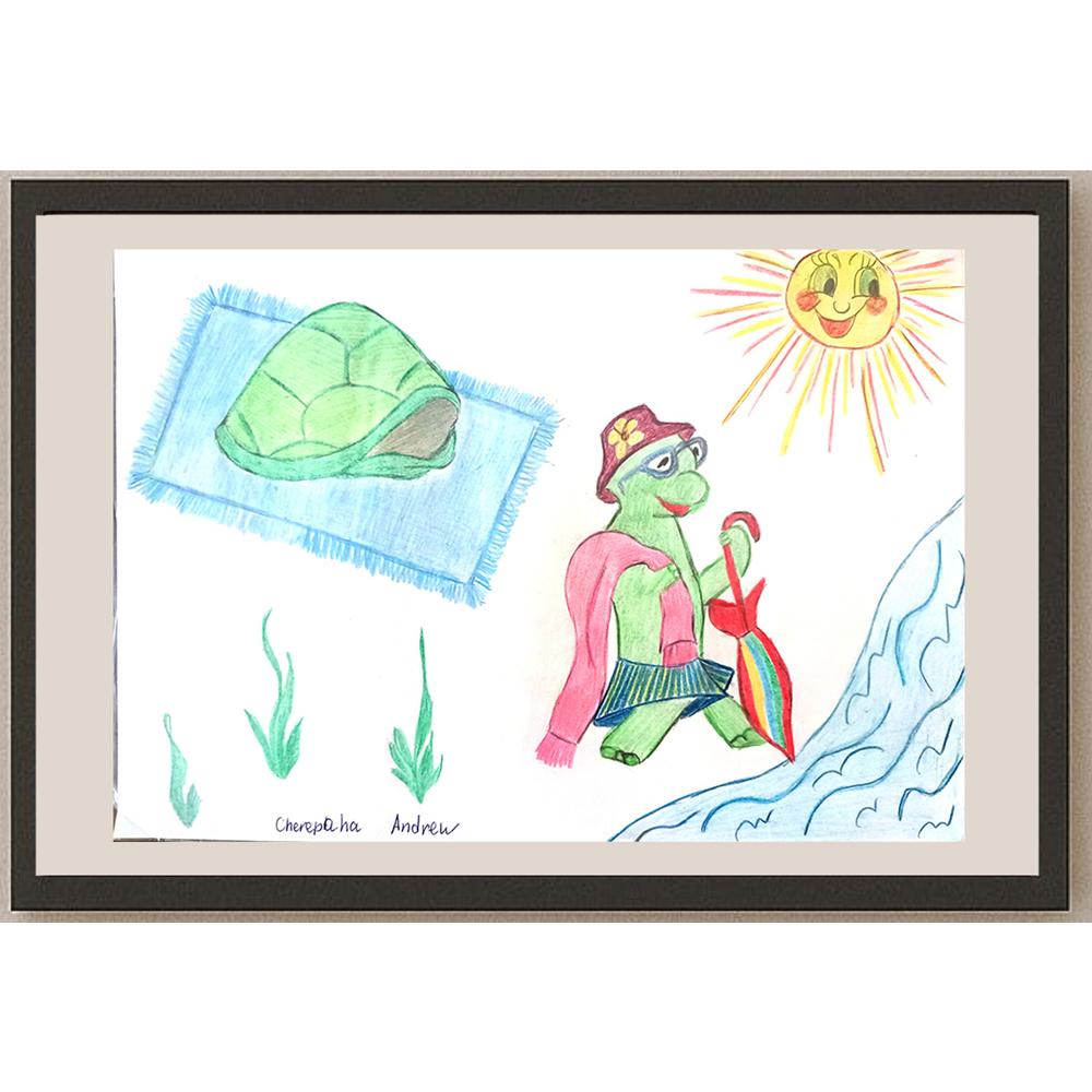 Cherepaha Andrew 29x21cm Orijinal Karikatür BOD01070