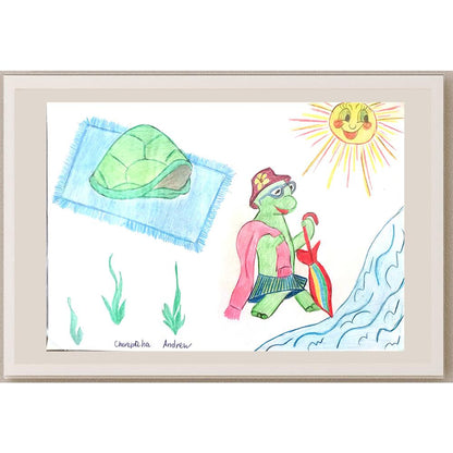 Cherepaha Andrew 29x21cm Orijinal Karikatür BOD01070
