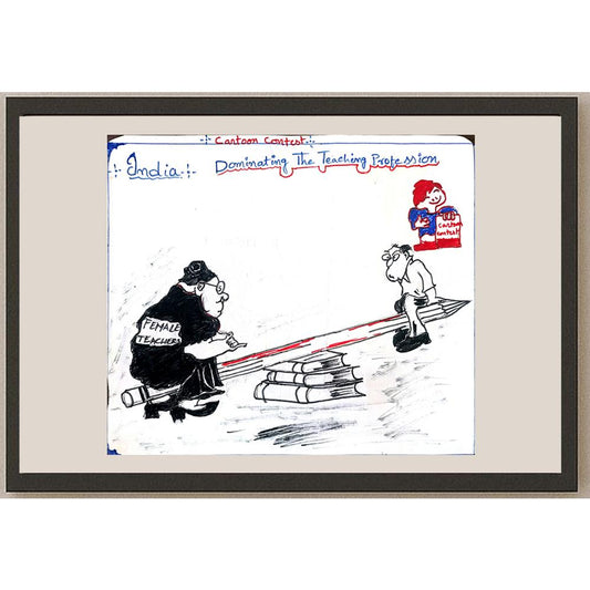 Venkata Rami Reddy 24x21cm Orijinal Karikatür BOD01094
