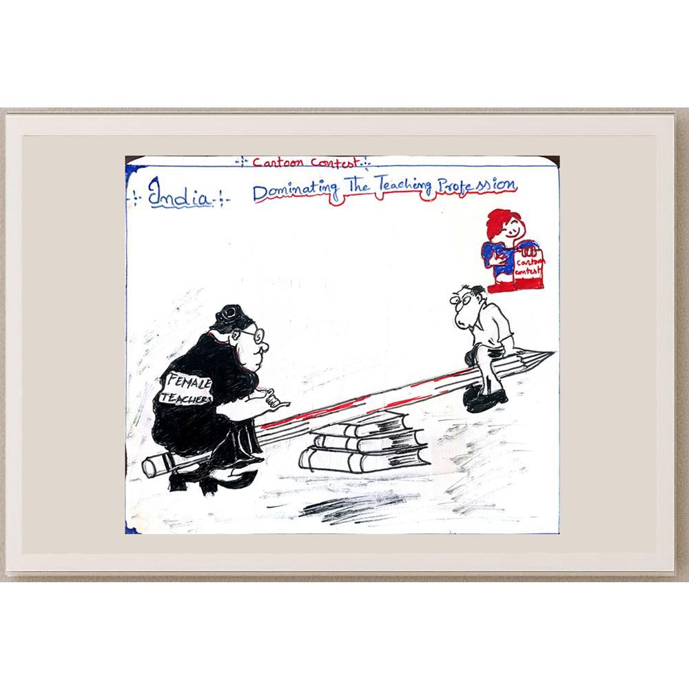 Venkata Rami Reddy 24x21cm Orijinal Karikatür BOD01094