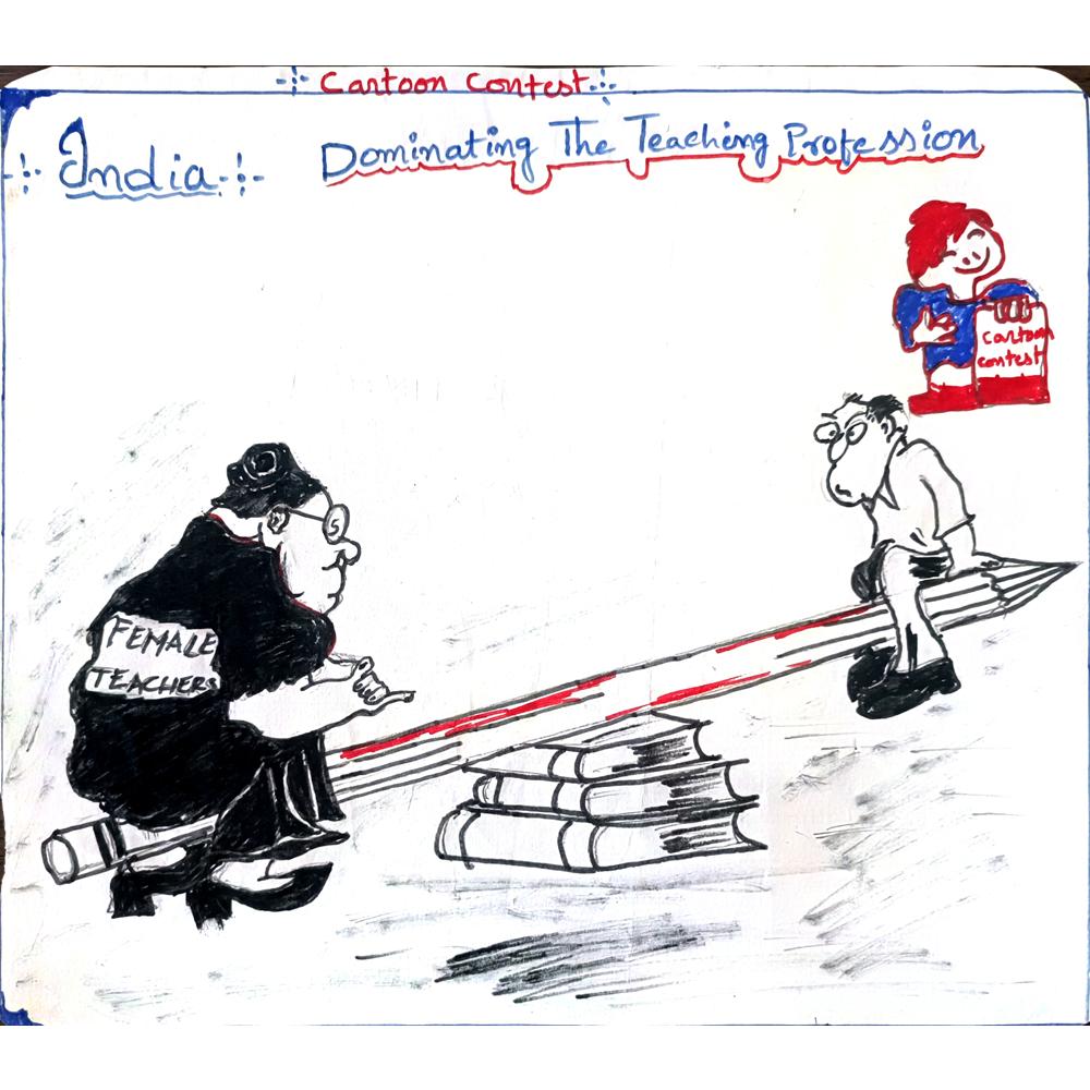 Venkata Rami Reddy 24x21cm Orijinal Karikatür BOD01094